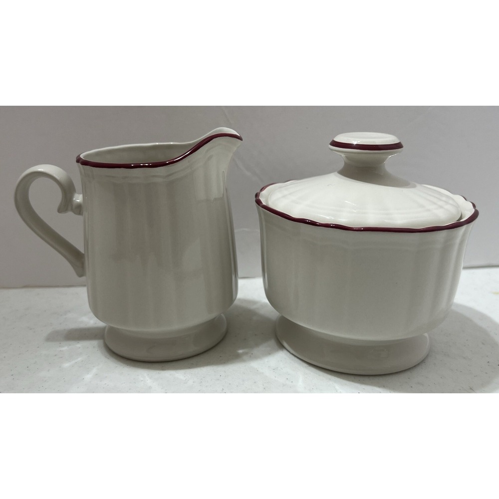 VINTAGE MIKASA COUNTRY CLASSICS Roseland Japan KS151‎ CREAMER & SUGAR Set